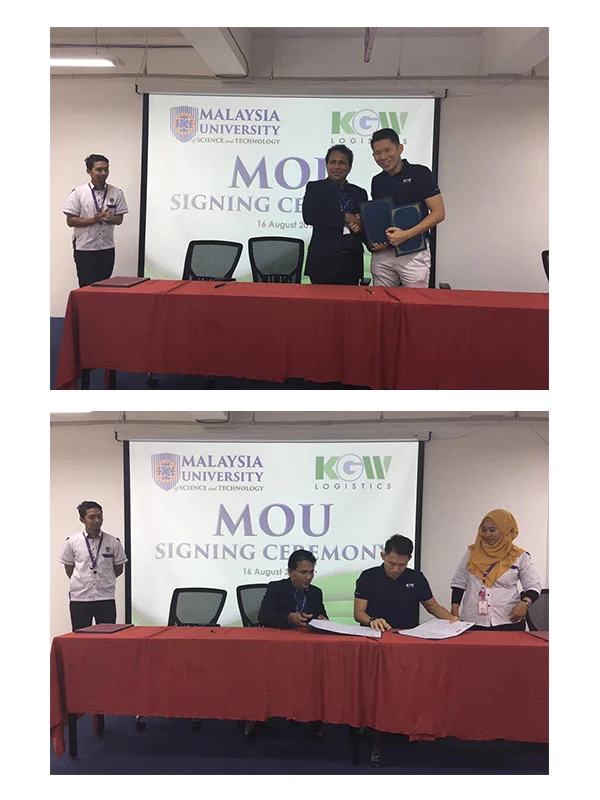 MOU Signing between KGW Logistics and Malaysia University of Science and Technology